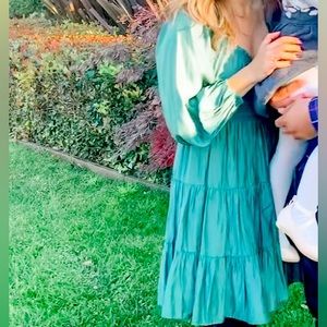 Green Long Sleeved Entro Dress